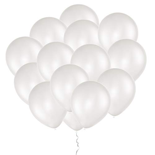 Product Cover Eshanmu 100pc White Pearlized Latex Balloons 12 inch