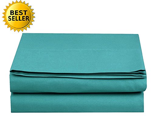 Product Cover Luxury Fitted Sheet on Amazon Elegant Comfort Wrinkle-Free 1500 Thread Count Egyptian Quality 1-Piece Fitted Sheet, Queen Size, Turquoise