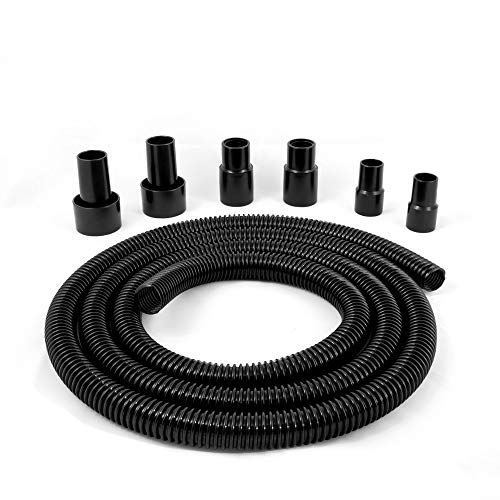 Product Cover Peachtree Woodworking Supply 10 Foot Universal Power Tool Hose Kit with Fittings and Reducers for Multiple Tools and Shop Vacuums