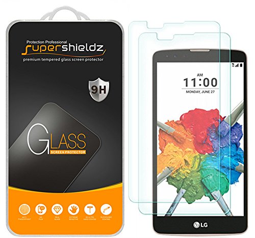Product Cover (2 Pack) Supershieldz for LG Stylo 2 V (Verizon) Tempered Glass Screen Protector, Anti Scratch, Bubble Free