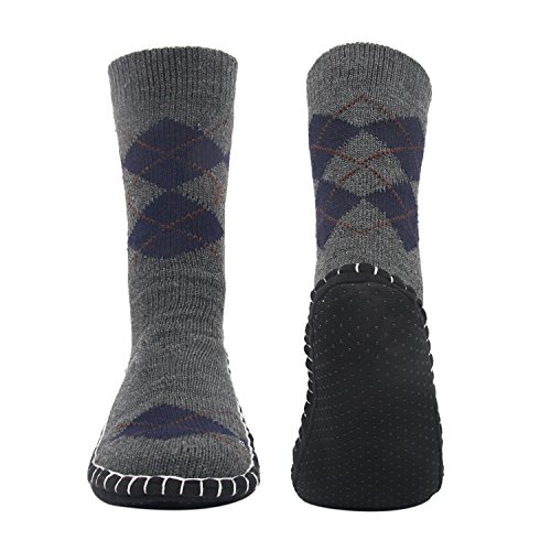 Product Cover Vihir Men's Winter Knitted Non-Skid Home Warm Slipper Socks Indoor Floor Stocking House Shoes
