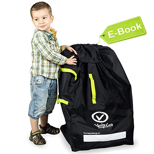 Product Cover VolkGo Durable Car Seat Travel Bag with E-Book -- Ideal Gate Check Bag for Air Travel & Saving Money -- for Safe & Secure Car Seat -- Fits Car Seats, Infant Carriers & Booster