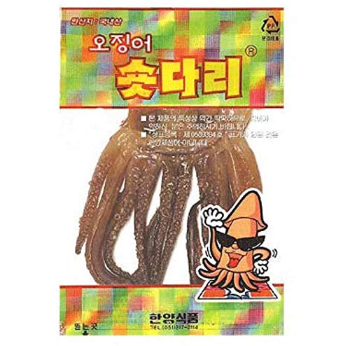 Product Cover New Hot Spicy Short-da-ri & Original Short-da-ri Dried Squid Short Tentacles Jerky Seafood Snack 20g X 5 Counts (Original)