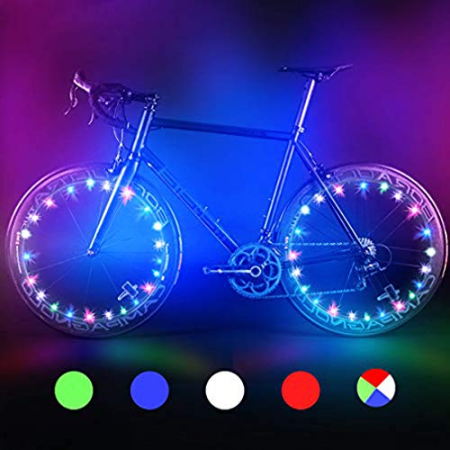 Product Cover BRIONAC Bike Wheel Lights,Automatic and Manual Lighting,Waterproof Bicycle Wheel Light String,Ultra Bright LED(1 Pack) with Batteries Included!