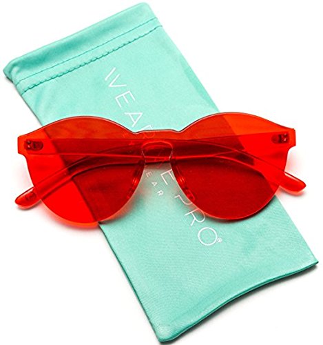 Product Cover WearMe Pro - Colorful One Piece Transparent Round Super Retro Sunglasses