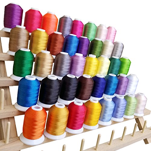 Product Cover TAOindustry Embroidery Thread Polyester Spools - 550 Yards (500M) per Spool, Compatible to Brother Singer Babylock Janome Singer Pfaff Husqvarna Bernina and Sewing Machines, 40 Pieces + 2 Features
