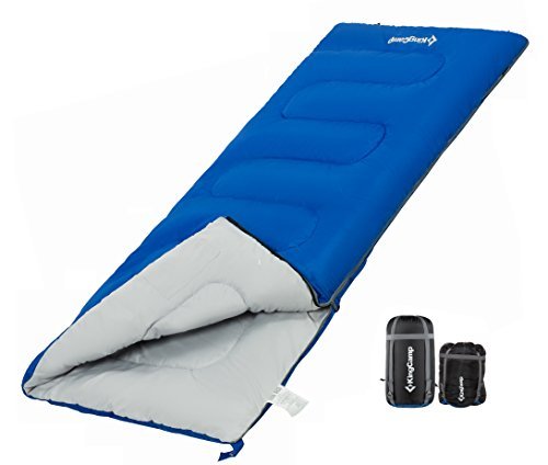 Product Cover KingCamp Lightweight 3 Season Single Sleeping Bag, Waterproof Envelope Warm 10.4f/-12c for Camping（3 Size