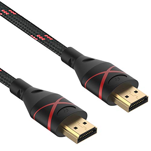 Product Cover Rankie HDMI Cable, 4K Ready, 30AWG Nylon Braided, High-Speed HDTV Cable, Supports Ethernet, 3D, Audio Return, 6 Feet