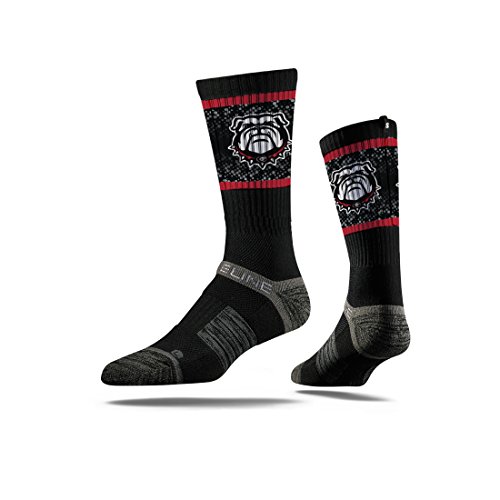 Product Cover NCAA Men's Georgia Bulldogs Strideline Crew Socks, Black, One Size
