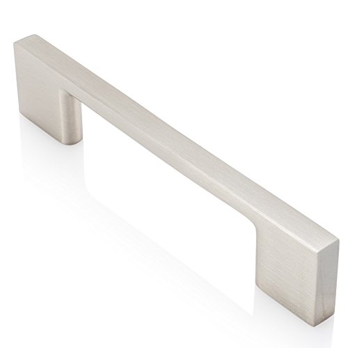 Product Cover Southern Hills Brushed Nickel Cabinet Handles, 5.1 Inches Total Length, 3.75 Inch Screw Spacing, Nickel Drawer Pulls, Pack of 5, Modern Cabinet Hardware, Nickel Cabinet Pulls SH3229-96-SN-5