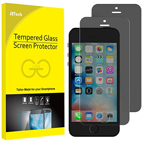 Product Cover JETech Privacy Screen Protector for iPhone SE 5s 5c 5, Tempered Glass Film, 2-Pack