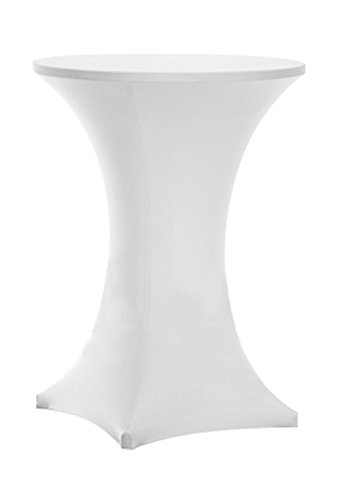 Product Cover Tina's 32x43 Cocktail Spandex Stretch Square Corners Tablecloth White