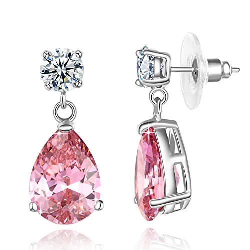 Product Cover Yellow Chimes Pink Beauty A5 Grade Crystal Earrings for Women & Girls