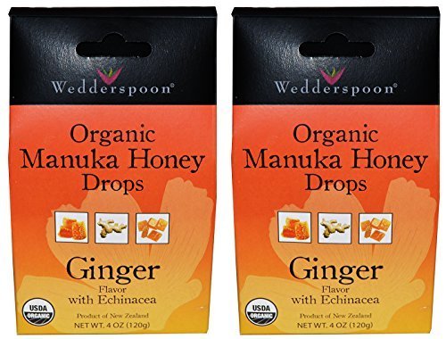 Product Cover Wedderspoon Organic Manuka Honey Drops (Ginger Pack of 2)