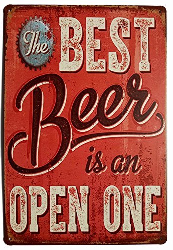 Product Cover ERLOOD Best Beer Vintage Funny Home decor Tin Sign Retro Metal Bar Pub Poster 8 x 12