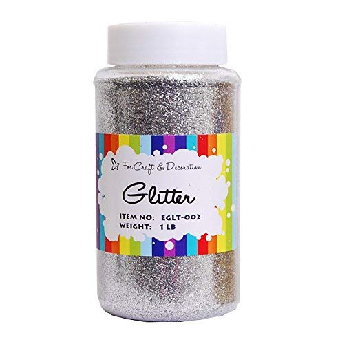 Product Cover Craft And Party Craft and Party, 1 Pound Bottled Craft Glitter for Craft and Decoration (Silver)