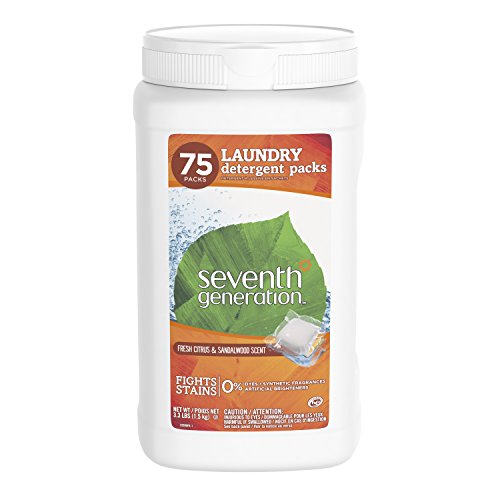 Product Cover Seventh Generation Laundry Detergent Packs, Fresh Citrus & Sandalwood Scent, 75 Count