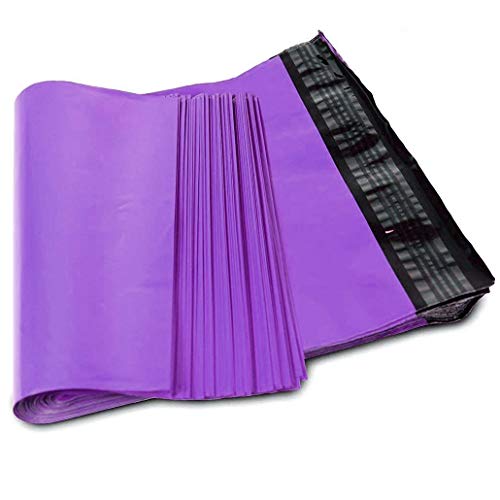 Product Cover SJPACK 10x13-inch 100 Bags 2.5 Mil Poly Mailers Envelopes Bags with Self-Sealing Strip (Purple-100 Bags)