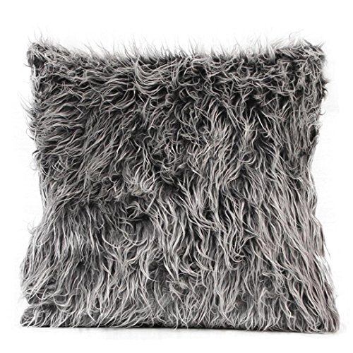 Product Cover NEARTIME Pillow Case, Plush Fashion Cafe Home Decor Cushion (Dark Gray)