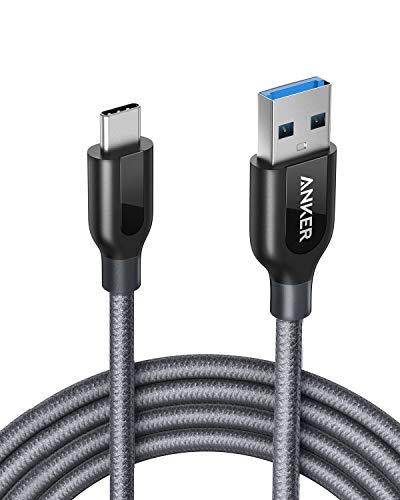 Product Cover USB Type C Cable, Anker Powerline+ USB C to USB 3.0 Cable (6ft), High Durability, for Samsung Galaxy Note 8, S8, S8+, S9, iPad Pro 2018, MacBook, Sony XZ, LG V20 G5 G6, HTC 10, Xiaomi 5 and More