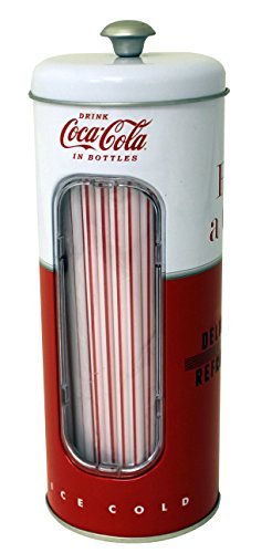 Product Cover The Tin Box Company 771587-12 Coca Cola Holder with 50 Straws