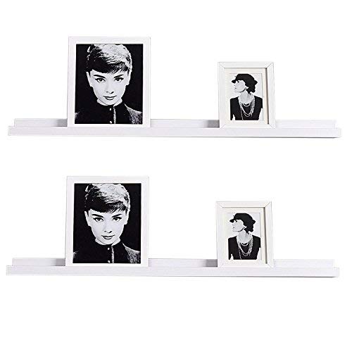 Product Cover WELLAND Vista Picture Ledge Floating Ledge Wall Shelves, 36-inch, Set of 2, White