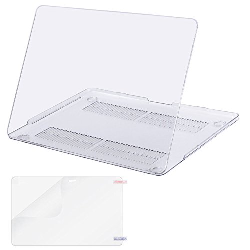 Product Cover MOSISO MacBook Pro 13 inch Case 2019 2018 2017 2016 Release A2159 A1989 A1706 A1708, Plastic Hard Shell Cover & Screen Protector Compatible with MacBook Pro 13 with/Without Touch Bar, Crystal Clear