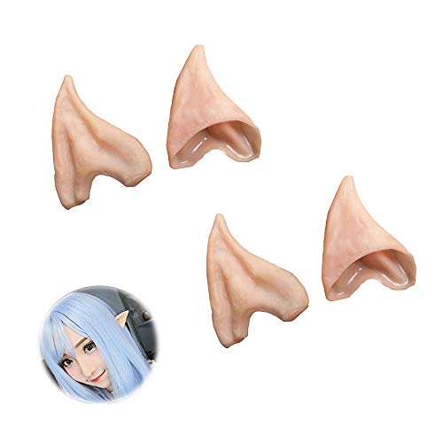 Product Cover HOMEYA Elf Ears Halloween Cosplay Costumes Pointed Prosthetic Ear Tips - 2 Pairs