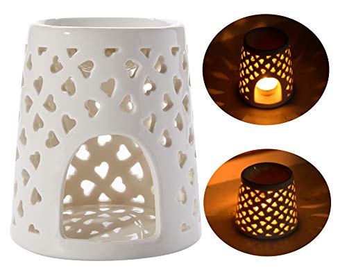 Product Cover WANYA Ceramic Tea Light Holder, Aromatherapy Essential Oil Burner, Cute Design Living Room Home Decoration