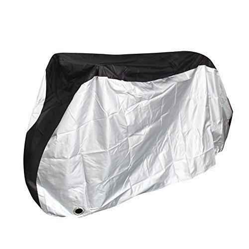 Product Cover Puroma Bike Cover Outdoor Waterproof Bicycle Covers Rain Sun UV Dust Wind Proof with Lock Hole Black Silver XL