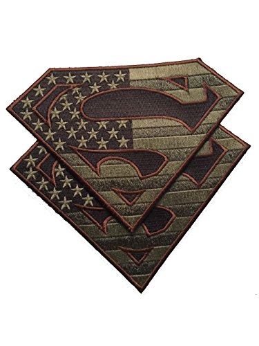 Product Cover Bundle 2 pieces - American Superman large Patches Military Colors