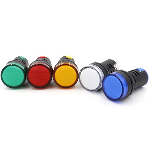Product Cover Baomain AD16-22D/S31 AC 110V 20mA Energy Saving LED Indicator Light Green Yellow Red Blue White 5Pcs