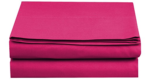 Product Cover Luxury Fitted Sheet on Amazon Elegant Comfort Wrinkle-Free 1500 Thread Count Egyptian Quality 1-Piece Fitted Sheet, Full Size, Pink