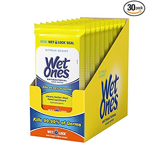 Product Cover Wet Ones Antibacterial Hand Wipes, 20 Count (Pack of 10)
