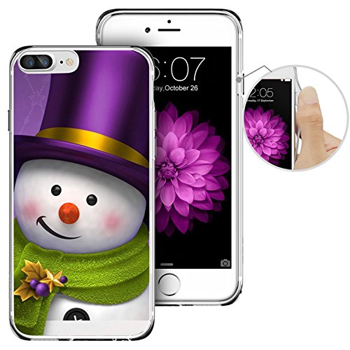 Product Cover iPhone 7 Case Christmas,Apple 7 Case, LAACO Beautiful Clear TPU Case Rubber Silicone Skin Cover for iPhone 7 - Holiday snowman Christmas
