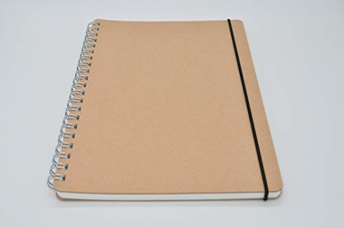 Product Cover Muji Recycle Paper Double-ring Dot Grid Notebook - A5, 70 sheets, with rubber strip