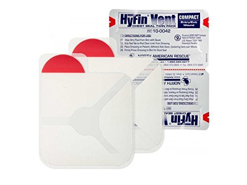 Product Cover North American Rescue Genuine NAR HyFin Vent Compact Chest Seal Twin Pack