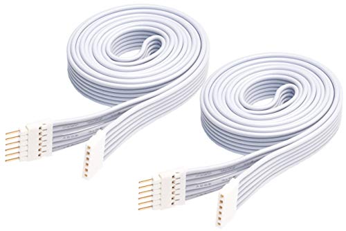 Product Cover Extension Cable for Philips Hue Lightstrip Plus (3 ft/1 m, 2 Pack, White)