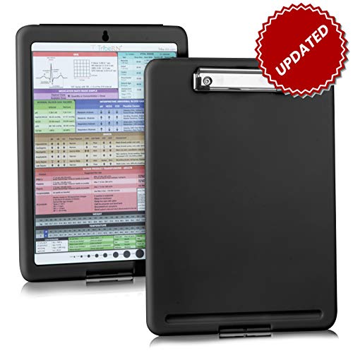 Product Cover 2019 Nursing Clipboard with Storage and Quick Access Medical References by Tribe RN - Nurse/Student Edition - Bonus Nursing Cheat Sheets