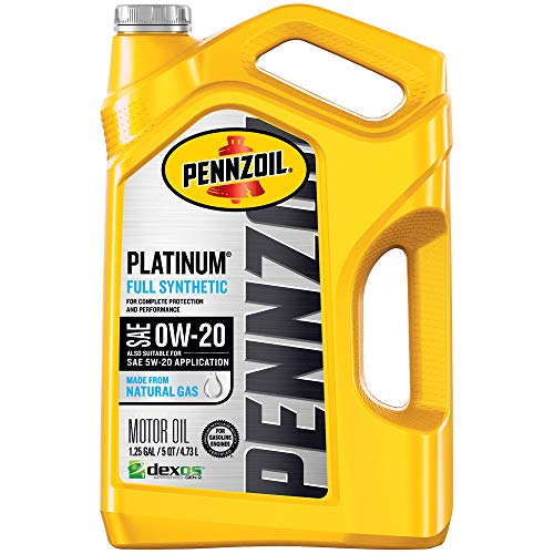 Product Cover Pennzoil 550046127 Platinum 5 Quart 0W-20 Full Synthetic Motor Oil (SAE, SN/GF-5 Jug)
