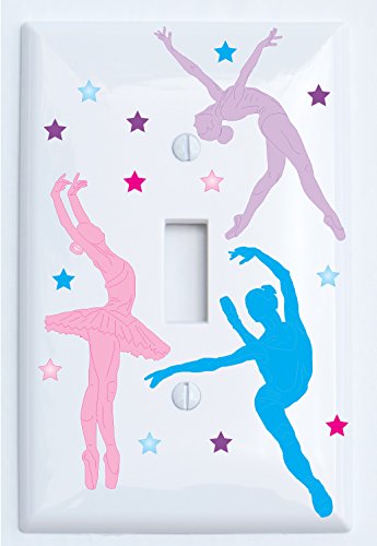 Product Cover Ballerina Light Switch Plate Covers/Dance Ballerina Wall Decor (Single Toggle)