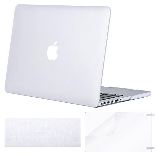 Product Cover Mosiso Plastic Hard Case with Keyboard Cover with Screen Protector Only for MacBook Pro Retina 13 Inch No CD-ROM (A1502/A1425, Version 2015/2014/2013/end 2012), Frost