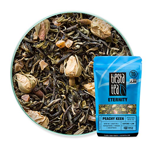 Product Cover Tiesta Tea | Peachy Keen, Loose Leaf Peach Rose White Tea | All Natural, Low Caffeine, Antioxidant Boost, Refreshing Hot or Iced | 1.5oz Reusable Pouch - 30 Cups | White Peach Tea