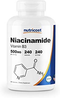 Product Cover Nutricost Niacinamide (Vitamin B3) 500mg, 240 Capsules - Non-GMO, Gluten Free, Flush Free Vitamin B3