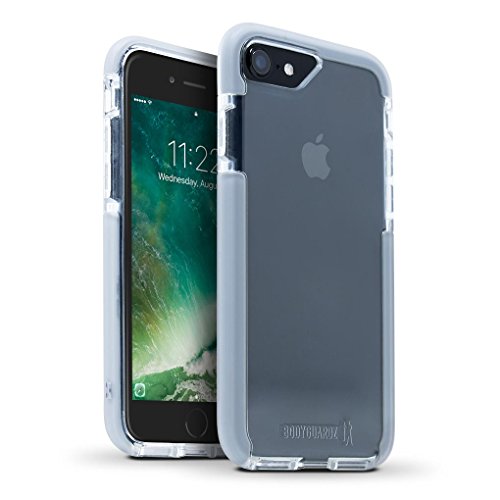 Product Cover BodyGuardz - Ace Pro Case Compatible with Apple iPhone 7 and iPhone 8 (Not Plus) Featuring Unequal Technology, Extreme Impact and Scratch Protection for Apple iPhone 7/8 (Not Plus) (Clear/Grey)