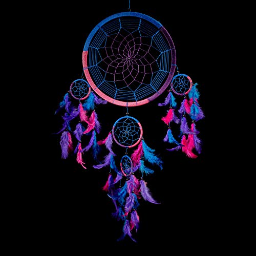 Product Cover Caught Dreams Dream Catcher Traditional Indian Wall Art | Delicate Design | Vibrant Colors | Ideal Dimensions 10.5