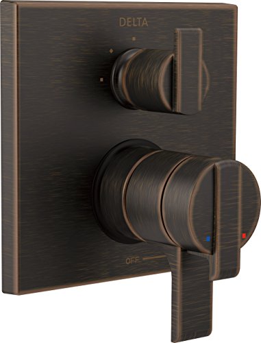 Product Cover Delta Faucet Ara 17 Series Dual-Function Shower Handle Valve Trim Kit with 3-Setting Integrated Diverter, Venetian Bronze T27867-RB (Valve Not Included)