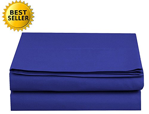 Product Cover Luxury Fitted Sheet on Amazon Elegant Comfort Wrinkle-Free 1500 Thread Count Egyptian Quality 1-Piece Fitted Sheet, Twin/Twin XL Size, Royal Blue