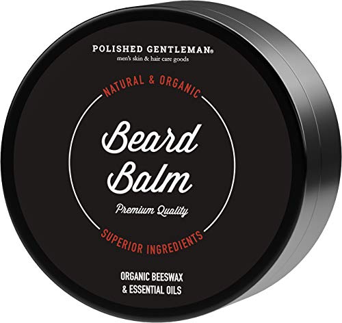 Product Cover Premium Sandalwood Beard Balm Wax - Best Beard Moisturizer With Tea Tree Oil - Softens & Conditions - For Men Shaping and Styling - Itch Free - Organic Ingredients - 2oz - Made in USA
