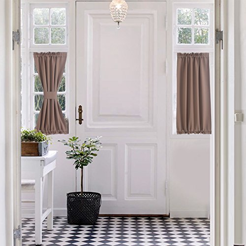 Product Cover Aquazolax Blackout Door Curtain Window Treatment Drapes Privacy - Single Panel, 25 x 40, Taupe/Khaki by Aquazolax